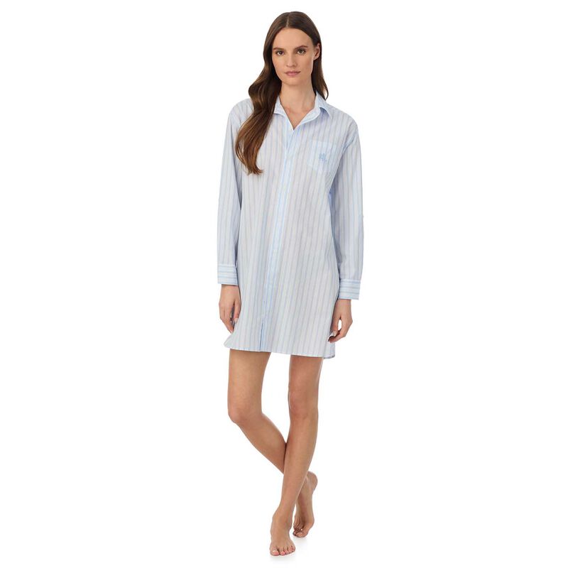 Lauren Ralph Lauren Cotton Lawn L/S His Shirt Sleepshirt image number 3